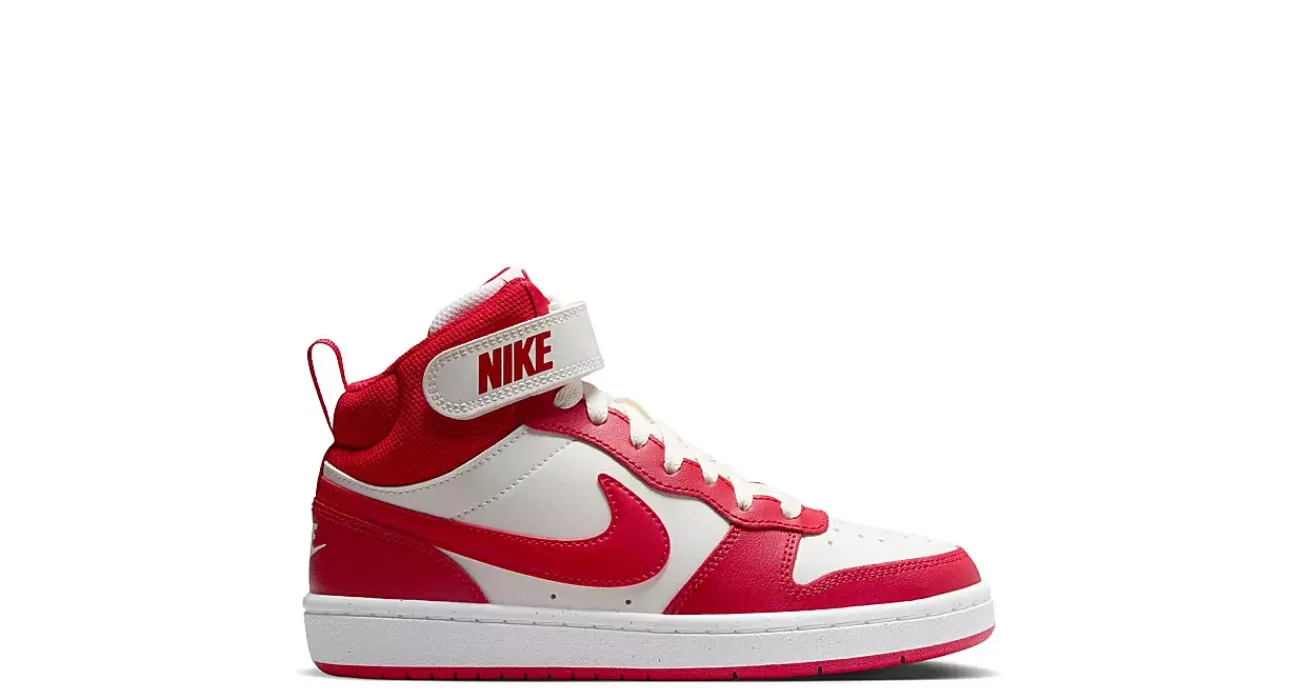 BOYS BIG KID COURT BOROUGH 2 MID SNEAKER>NIKE