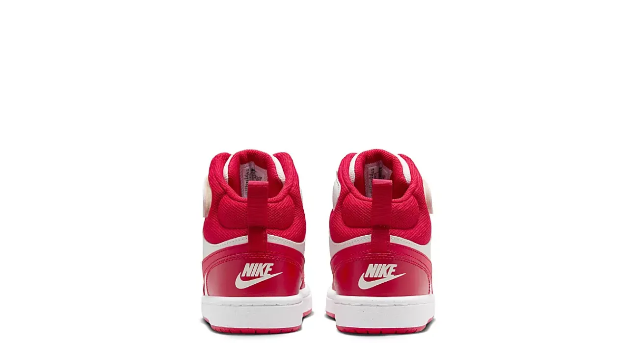 BOYS BIG KID COURT BOROUGH 2 MID SNEAKER>NIKE