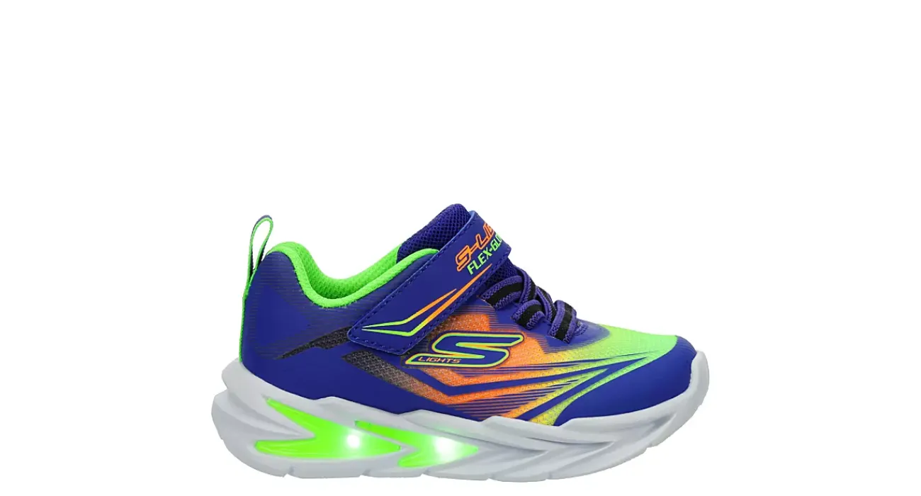 BOYS TODDLER FLEX GLOW ULTRA LIGHT UP SNEAKER>SKECHERS