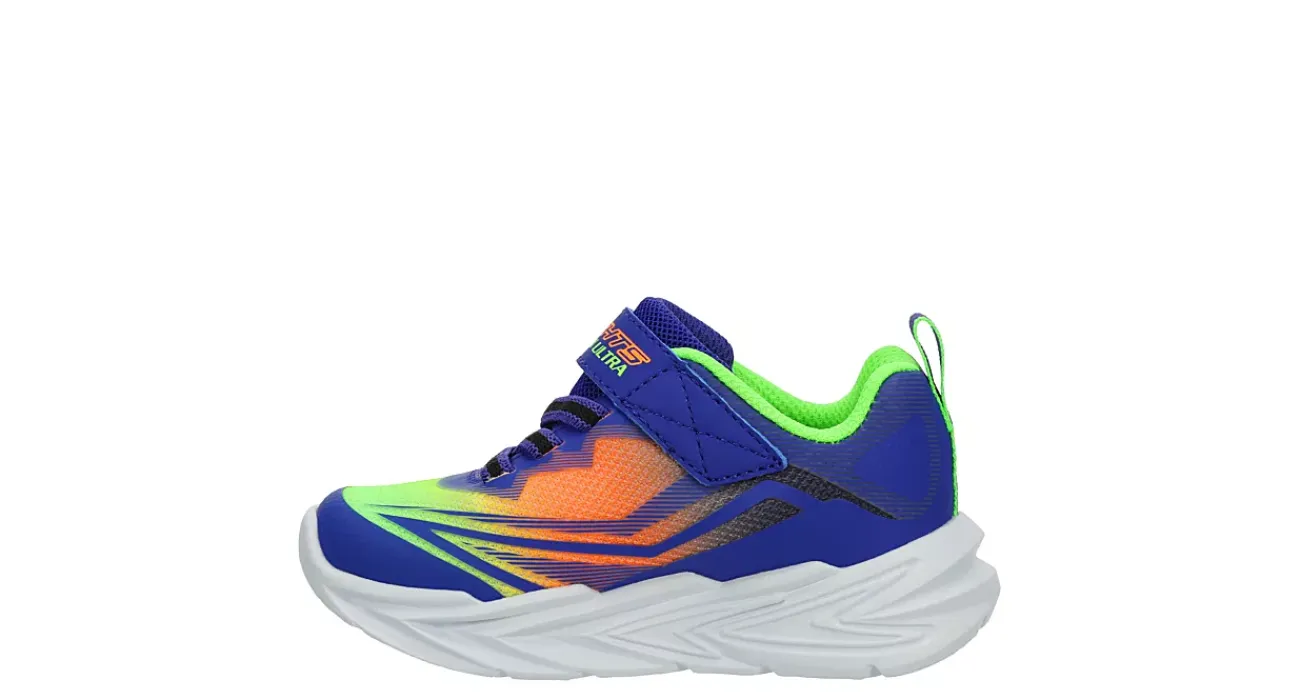 BOYS TODDLER FLEX GLOW ULTRA LIGHT UP SNEAKER>SKECHERS