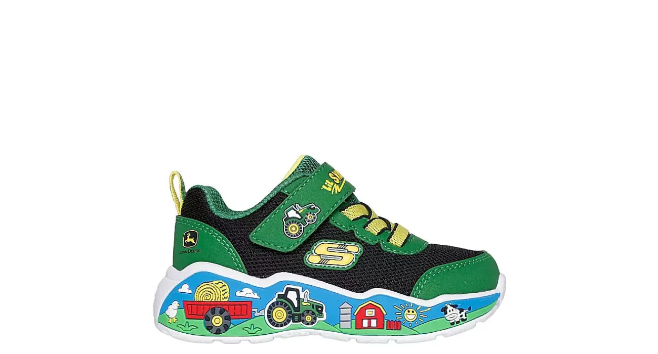 BOYS TODDLER PLAY SCENE JOHN DEERE SNEAKER>SKECHERS