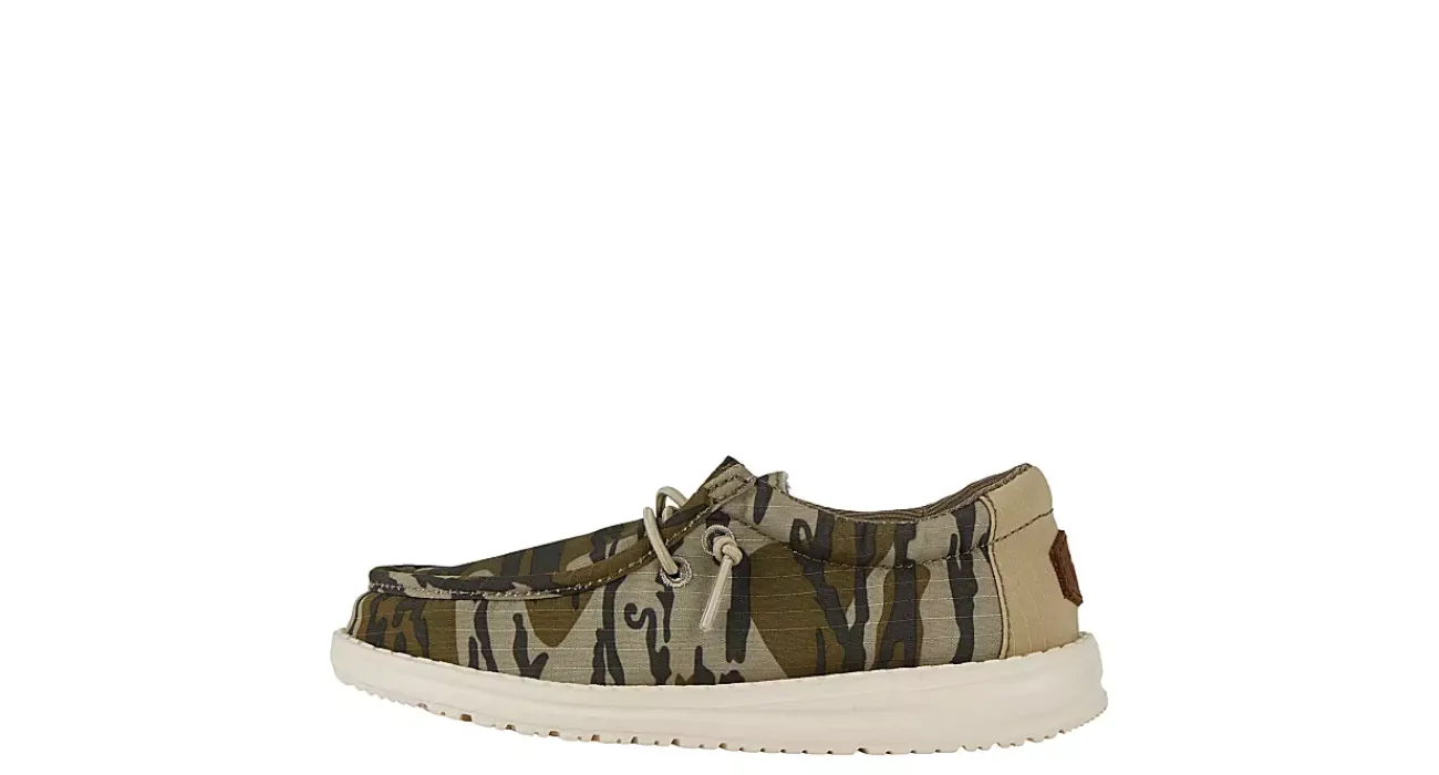 BOYS WALLY YOUTH MOSSY OAK SLIP ON SNEAKER>HEYDUDE New