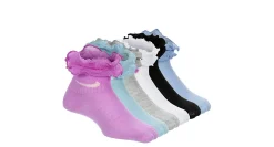 GIRLS 5-7 RUFFLE ANKLE QUARTER SOCKS 6 PAIRS>NIKE Discount