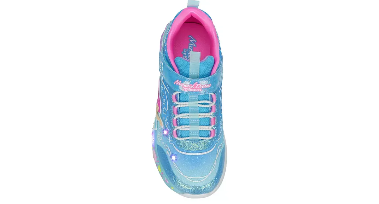 GIRLS LITTLE KID MERMAID DREAMS LIGHT UP SNEAKER>SKECHERS Clearance