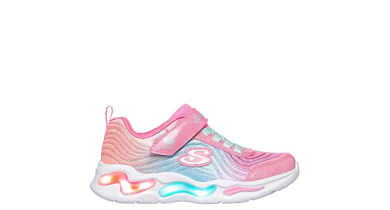 GIRLS LITTLE KID WAVY BEAMS LIGHT UP SNEAKER>SKECHERS Outlet