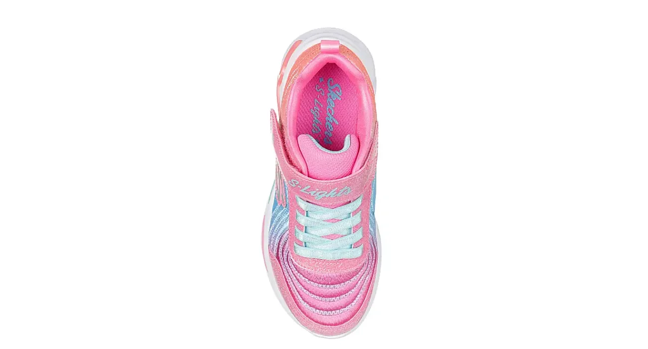 GIRLS LITTLE KID WAVY BEAMS LIGHT UP SNEAKER>SKECHERS Outlet