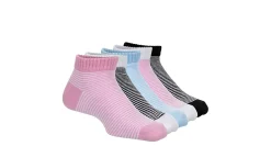 GIRLS MICRO STRIPE QUARTER SOCKS 5 PAIRS>LADEDA Sale