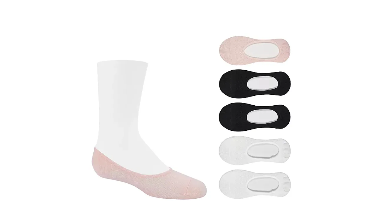GIRLS SOLID LINER SOCKS 5 PAIRS>SOF SOLE Online