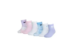 GIRLS TIE DYE ANKLE SOCKS 6 PAIRS>NIKE Hot