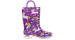 GIRLS TODDLER RAINBOW UNICORN LIGHTED RAIN BOOT>WESTERN CHIEF New