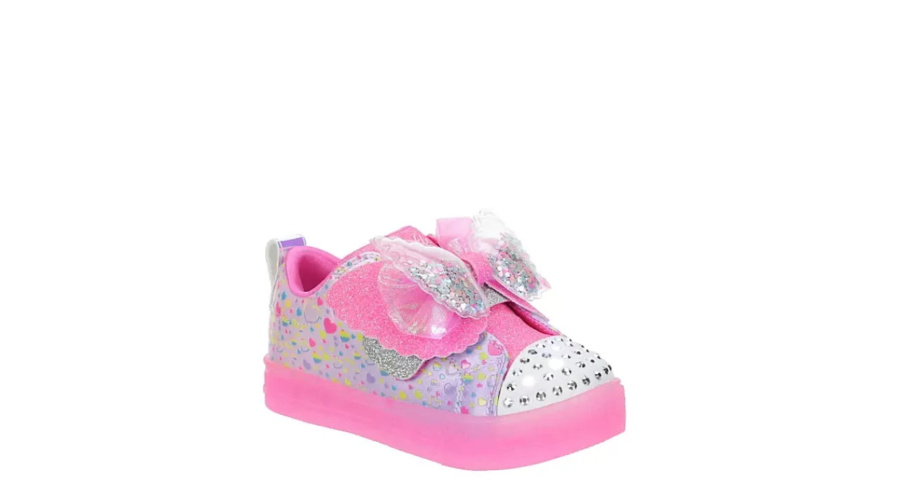 GIRLS TODDLER SHUFFLE BRIGHTS LIGHTED SNEAKER>SKECHERS New