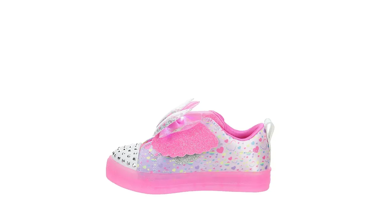 GIRLS TODDLER SHUFFLE BRIGHTS LIGHTED SNEAKER>SKECHERS New