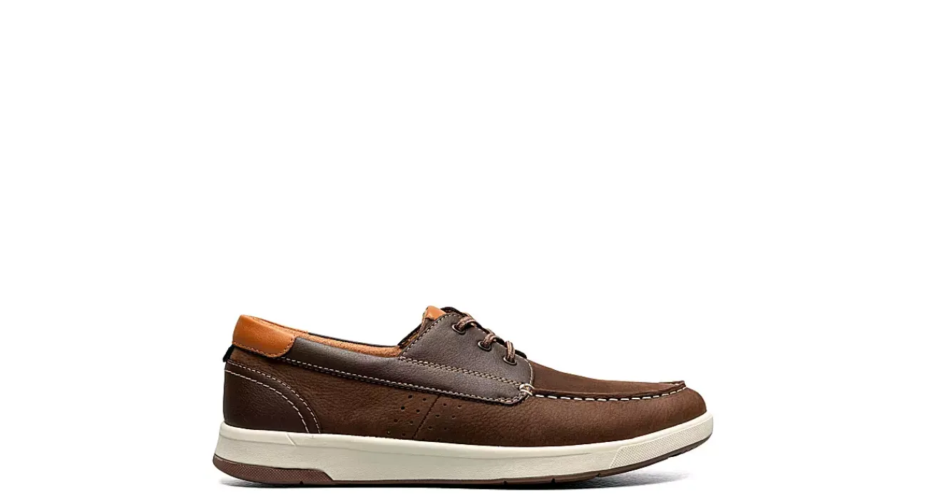 MENS CROSSOVER MOC TOE BOAT SHOE>FLORSHEIM New