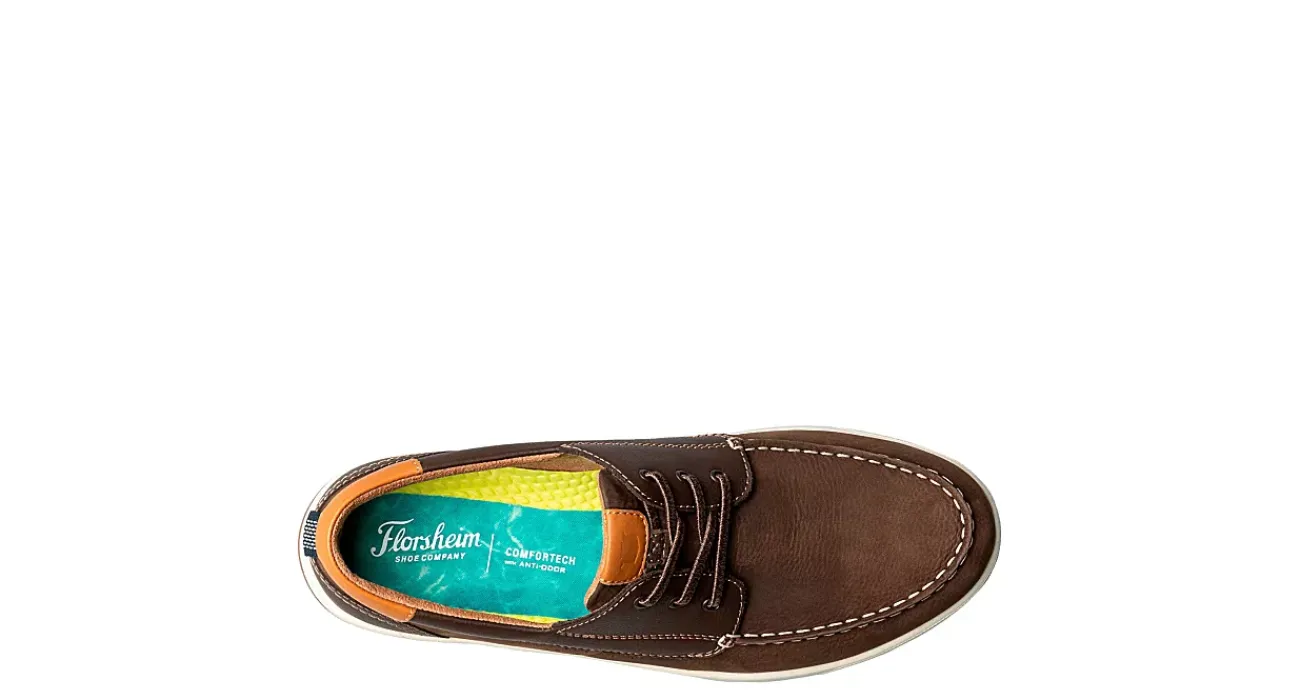 MENS CROSSOVER MOC TOE BOAT SHOE>FLORSHEIM New