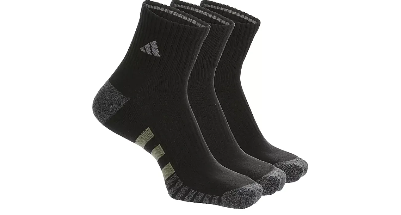 MENS CUSHIONED QUARTER SOCKS 3 PAIRS>ADIDAS New