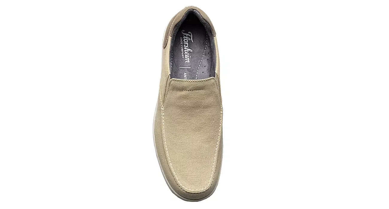 MENS LAKESIDE CANVAS MOC TOE SLIP ON>FLORSHEIM New