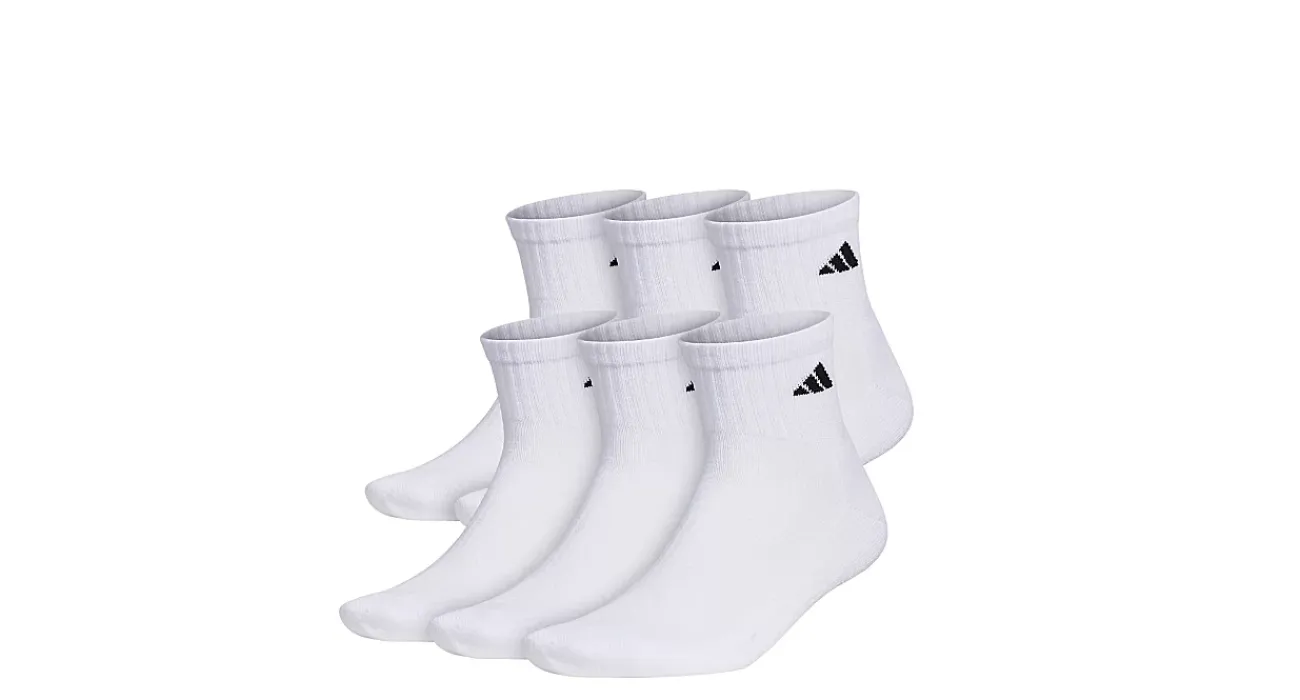 MENS LARGE ATHLETIC QUARTER SOCKS 6 PAIRS>ADIDAS Online