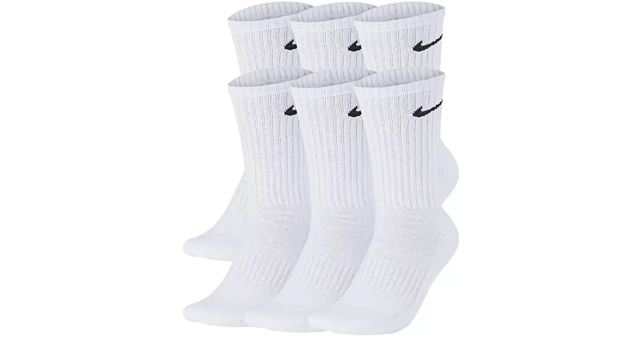 MENS LARGE CREW SOCKS 6 PAIRS>NIKE Clearance