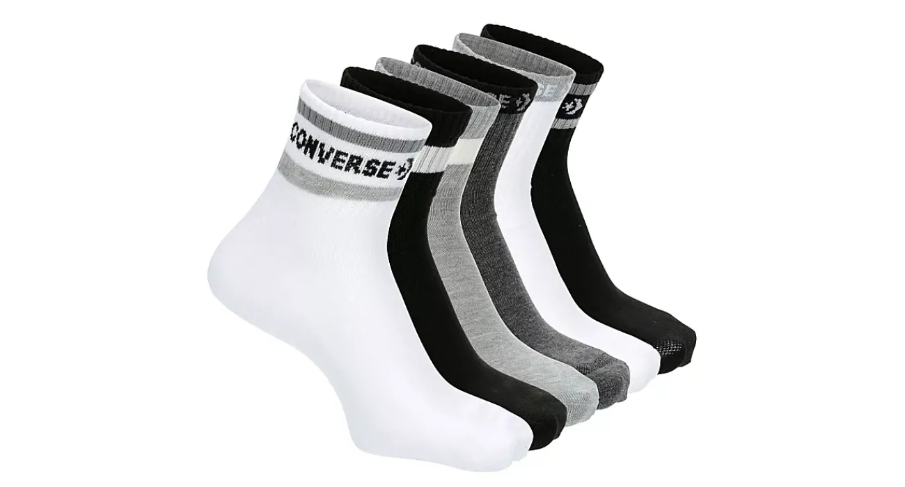 MENS QUARTER SOCKS 6 PAIRS>CONVERSE Sale