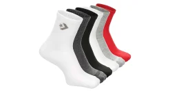 MENS STAR CHEVRON QUARTER SOCKS 6 PAIRS>CONVERSE Clearance