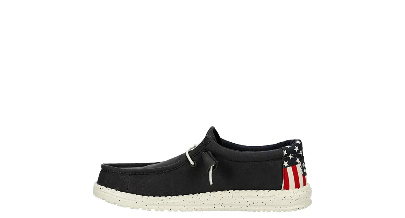MENS WALLY AMERICANA SLIP ON SNEAKER>HEYDUDE