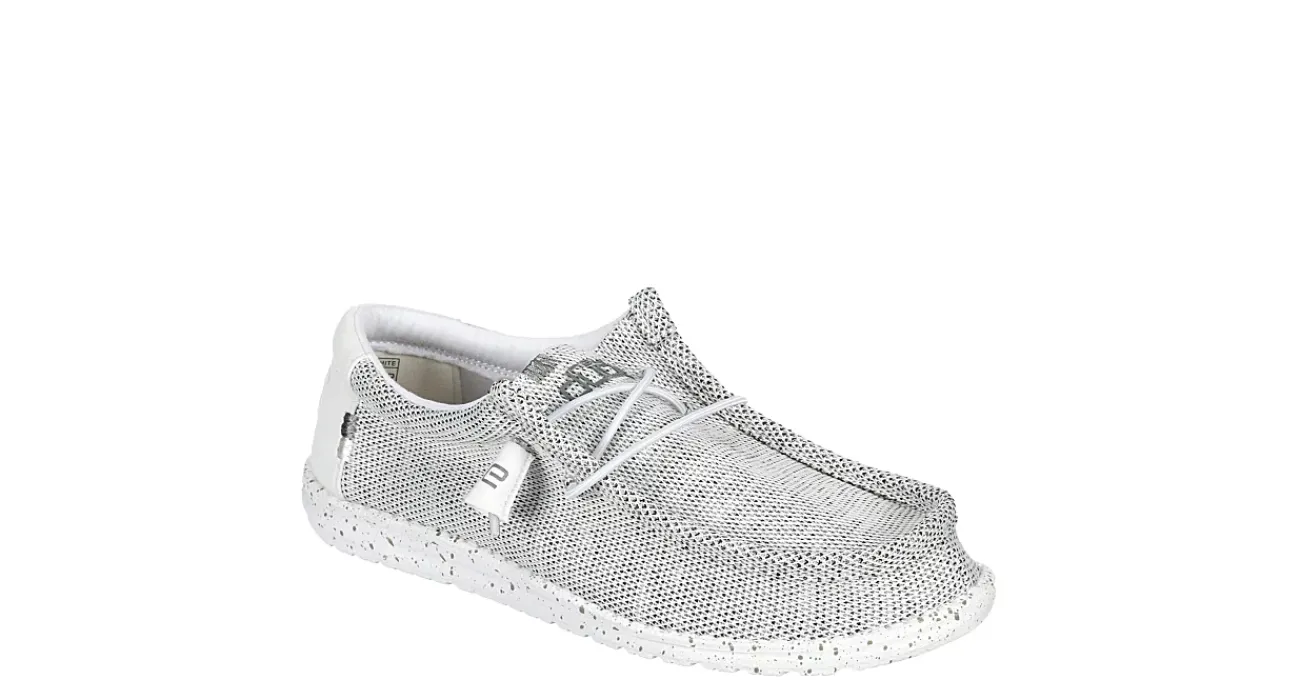 MENS WALLY KNIT WIDE SLIP ON SNEAKER>HEYDUDE