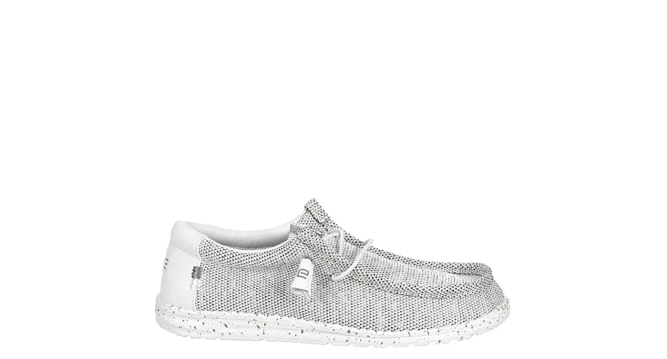 MENS WALLY KNIT WIDE SLIP ON SNEAKER>HEYDUDE