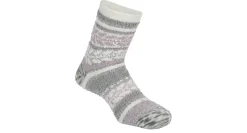 WOMENS ALOE INFUSED POPCORN SEA FOG CREW SOCKS 1 PAIR>FIRESIDE New