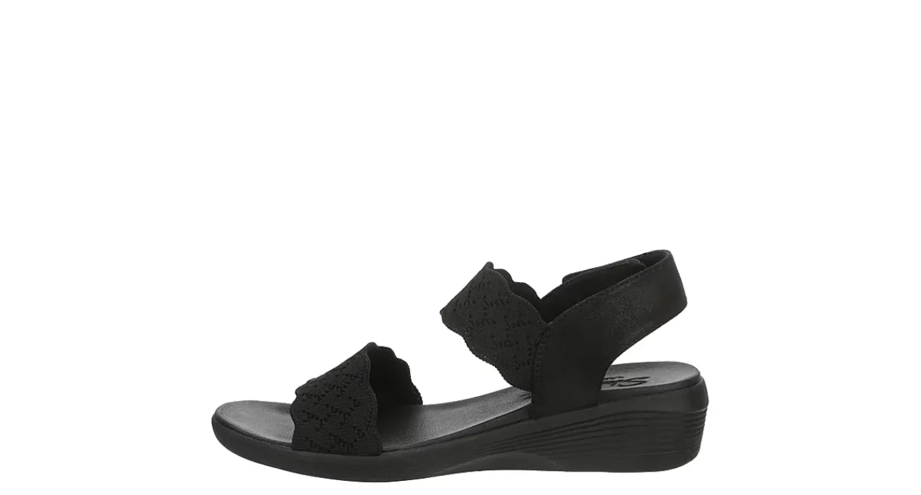 WOMENS ARYA SCALLOPED KNIT SLING SANDAL>SKECHERS