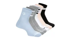 WOMENS CHEVRON LOGO STRIPE QUARTER SOCKS 6 PAIRS>CONVERSE Outlet