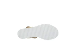 WOMENS DESERT KISS- GOLD CRUSH LOW WEDGE SANDAL><noscript><img width=