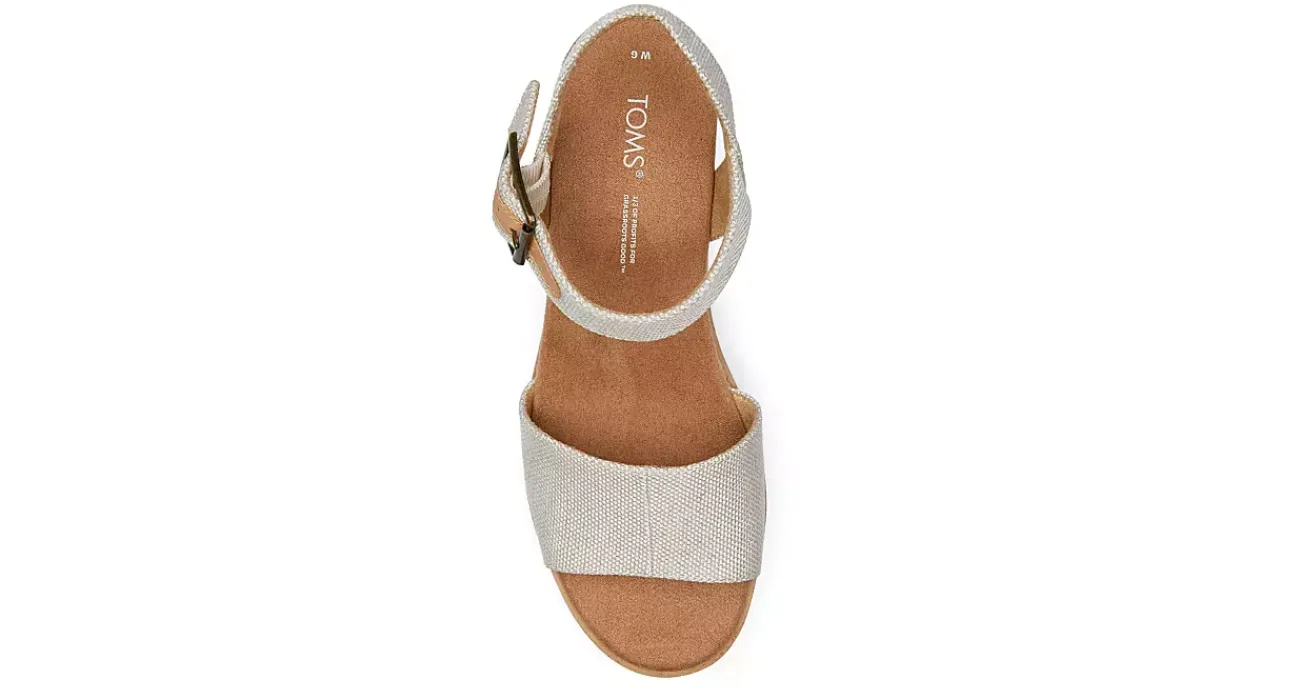 WOMENS DIANA WEDGE SANDAL>TOMS Best