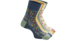 WOMENS FLORAL STRIPE QUARTER SOCKS 5 PAIRS>XAPPEAL Discount