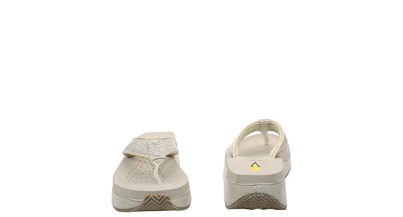 WOMENS MINI CROCO FLIP FLOP WEDGE>VOLATILE Clearance