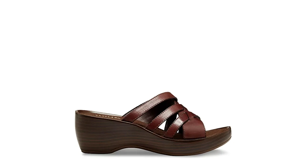 WOMENS POPPY WEDGE SANDAL COMFORT SLIDES WEDGES>EASTLAND Best