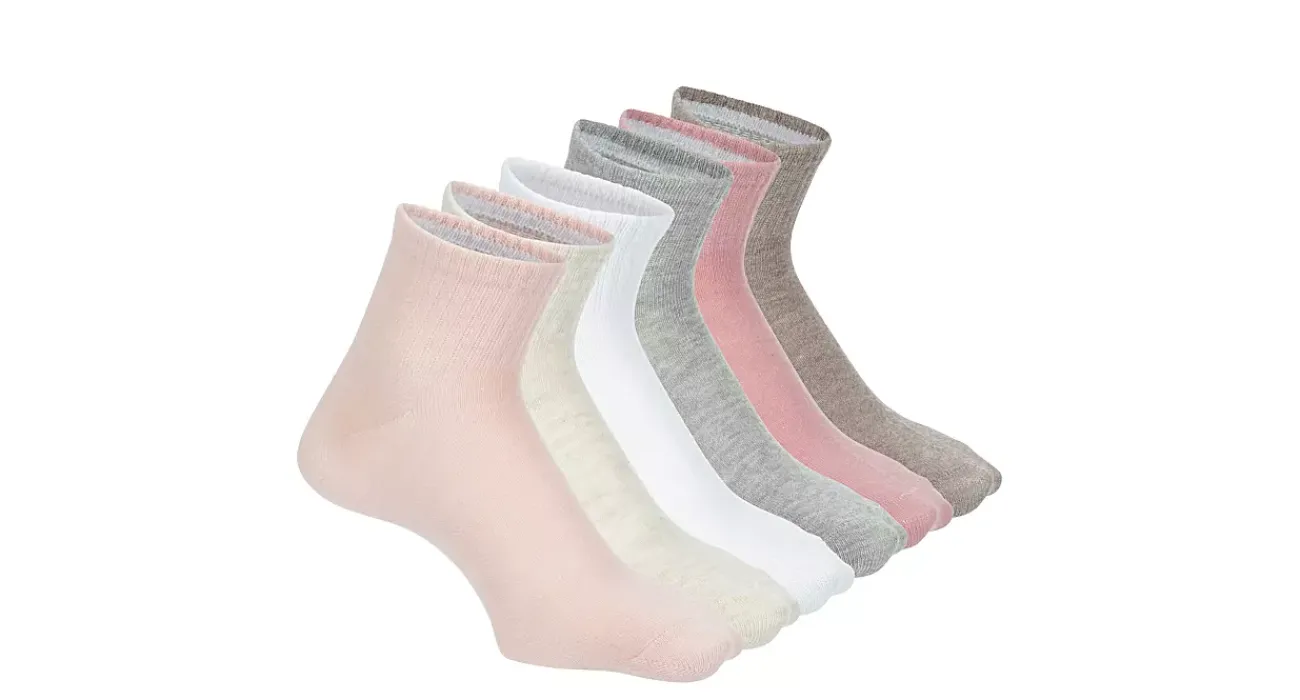 WOMENS QUARTER SOCKS 6 PAIRS>STEVE MADDEN Best