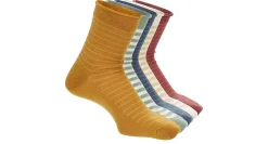 WOMENS RIBBED QUARTER SOCKS 5 PAIRS>XAPPEAL Clearance