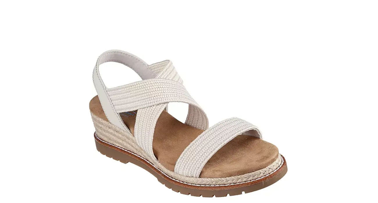 WOMENS UPTOWN HAZE LOW WEDGE SANDAL>SKECHERS