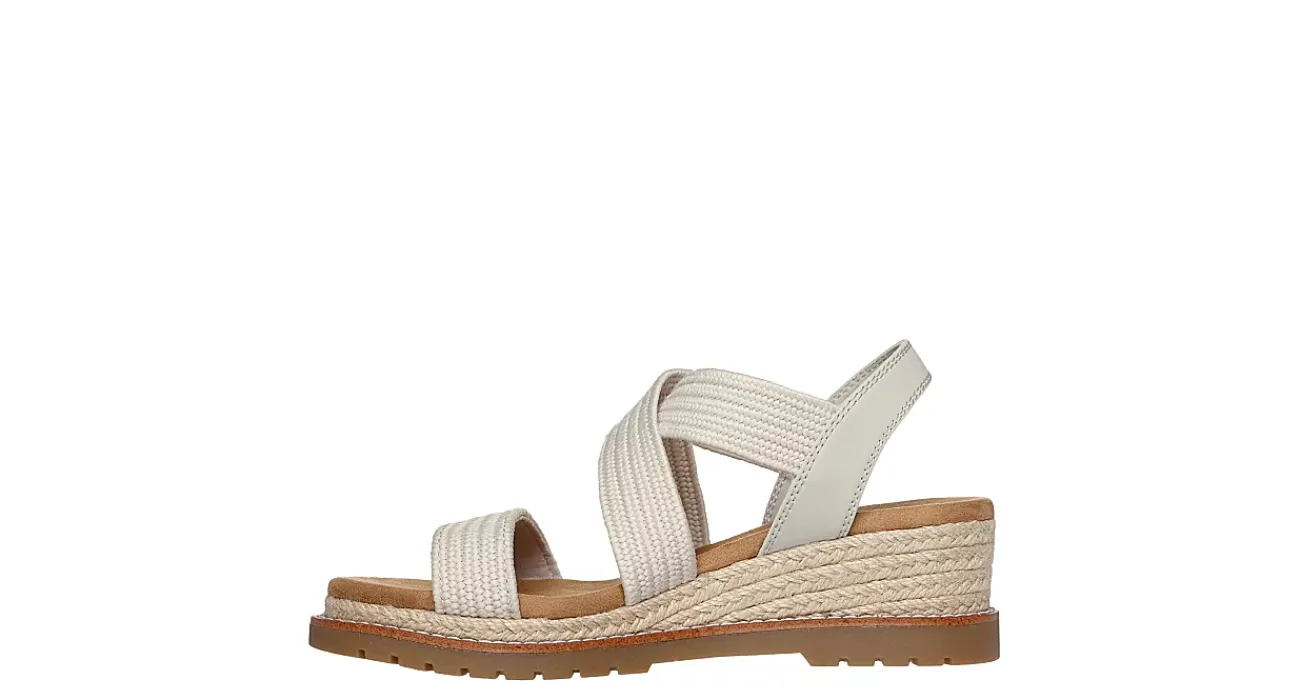 WOMENS UPTOWN HAZE LOW WEDGE SANDAL>SKECHERS