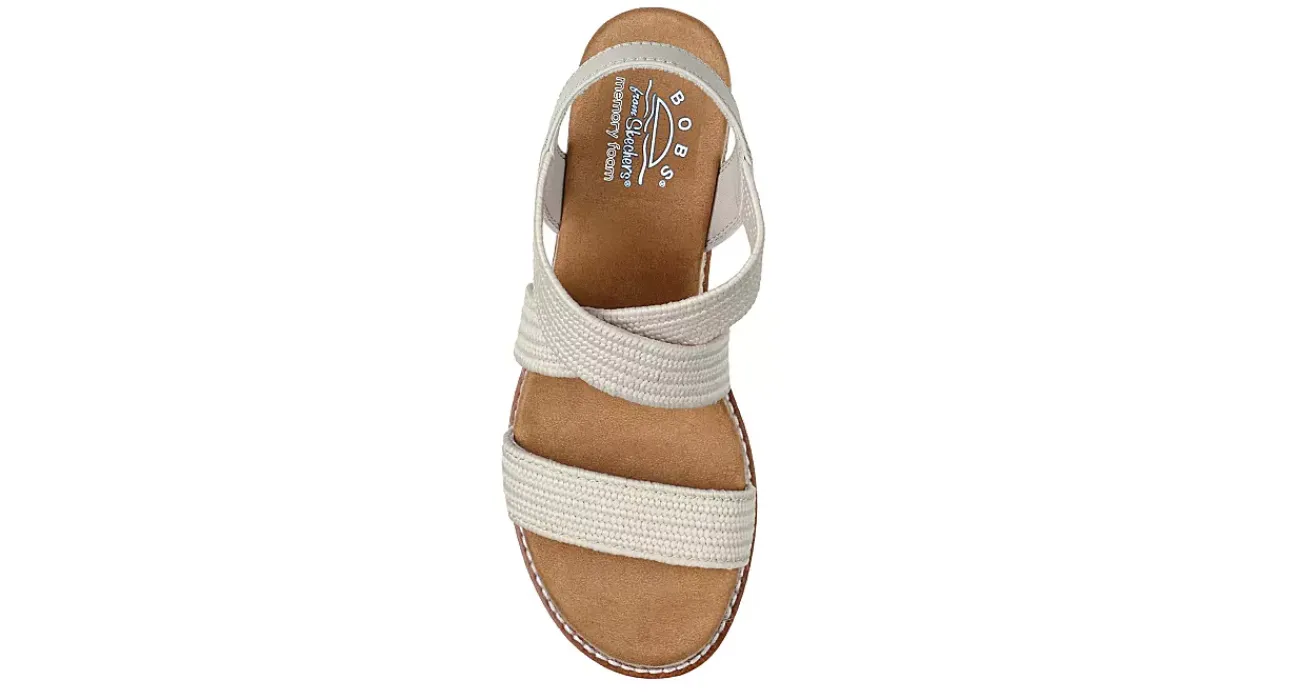 WOMENS UPTOWN HAZE LOW WEDGE SANDAL>SKECHERS