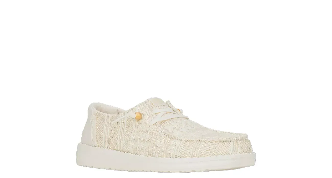 WOMENS WENDY CROCHET LACE SLIP ON SNEAKER>HEYDUDE Discount