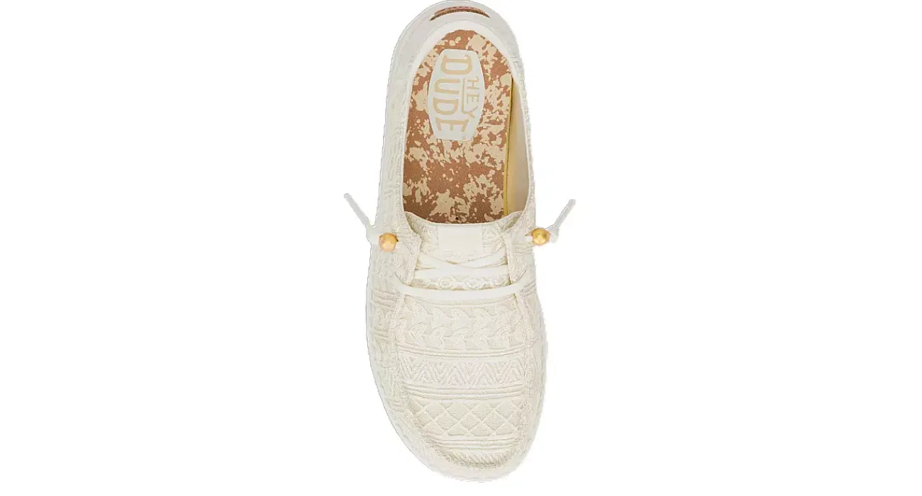 WOMENS WENDY CROCHET LACE SLIP ON SNEAKER>HEYDUDE Discount