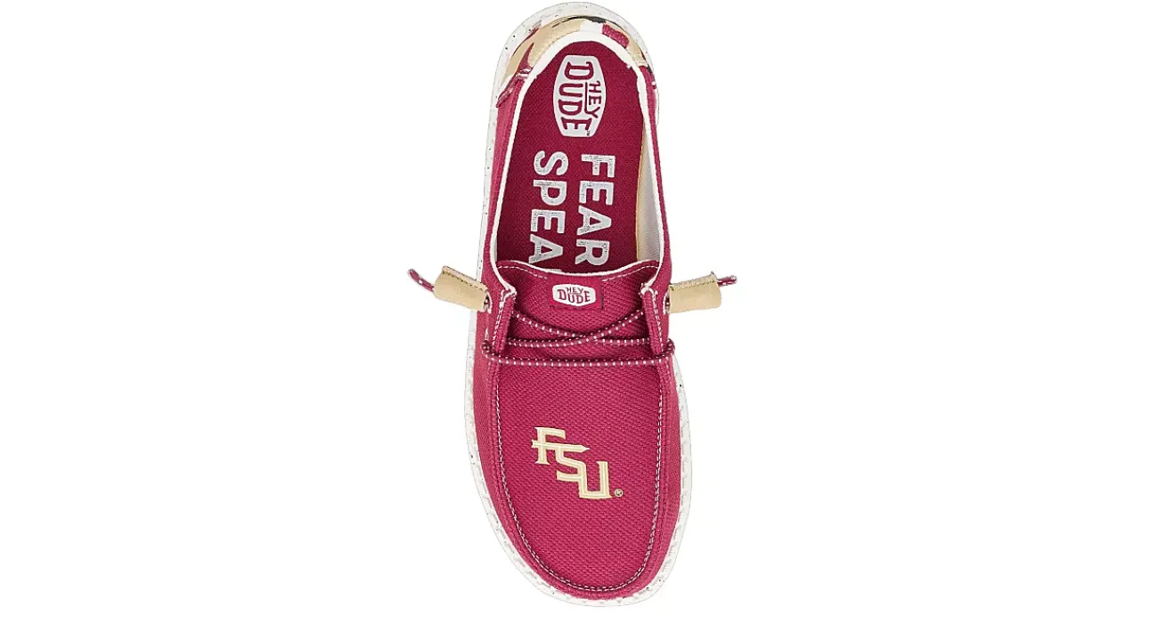 WOMENS WENDY FLORIDA STATE SLIP ON SNEAKER>HEYDUDE